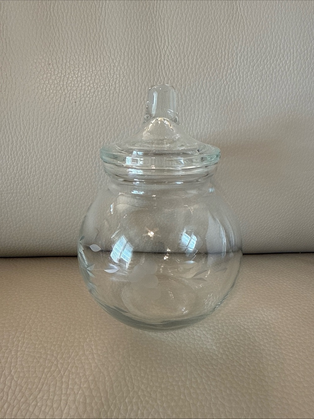 Clear Glass Decorative Jar with Lid